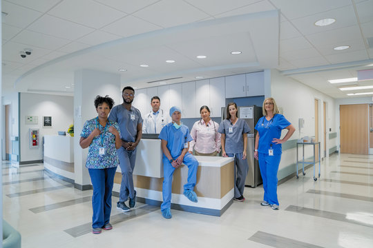 Portrait Of Doctors In Hospital