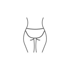 Female Buttocks icon. Human organs element icon. Premium quality graphic design icon. Baby Signs, outline symbols collection icon for websites, web design, mobile app
