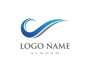 Water Wave symbol and icon Logo Template
