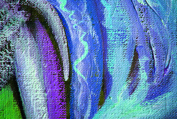 modern abstract oil painting on canvas with texture, illustration © Mikhail Zahranichny