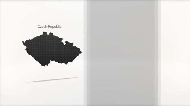 Motion Graphics Country information infographic background - Czech Republic