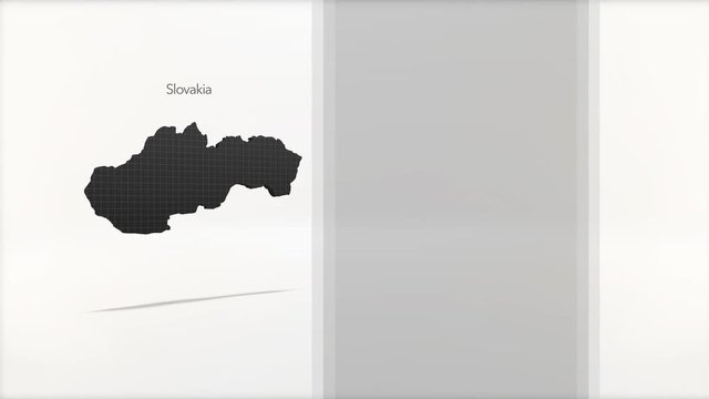 Motion Graphics Country information infographic background - Slovakia