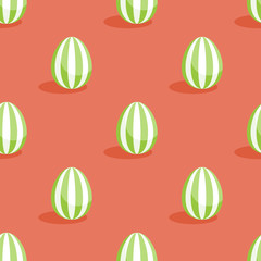 Seamless pattern with the image of Easter eggs. Vector background.