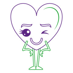 heart love happy kawaii character vector illustration design
