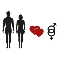 Male and female symbols.Sex icon. Gender Signs. Man and Woman Icon