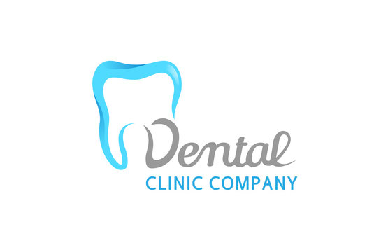 Creative Clean Teeth Dental Text Logo Design Symbol Illustration