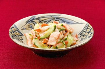 中華いかとキュウリの和え物