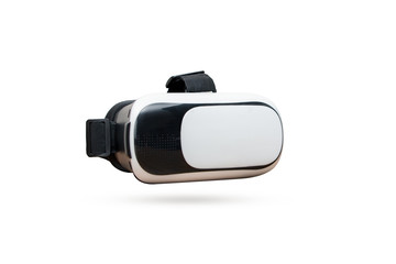 VR virtual reality smart phone headset on isolated white background
