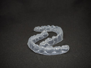 Plastic transparent dental retainer or clear retainer