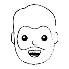 character man face laughing happy image vector illustration