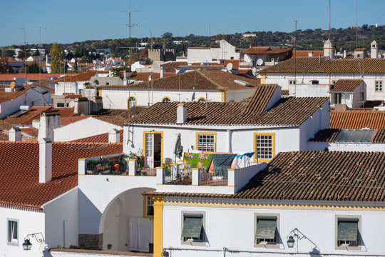 Casas da Cidade de Evora, em Portugal. Dezmebro de 2017