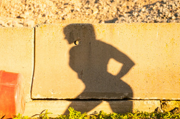 Athletic Woman's shadow