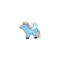 Pegasus cartoon icon 