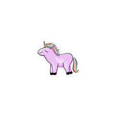Unicorn cartoon icon