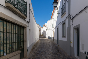 Ruas da Cidade de Evora, em Portugal, em dezembro de 2017