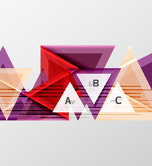 Triangles and geometric shapes abstract background