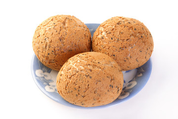 Buns isolated on white background      