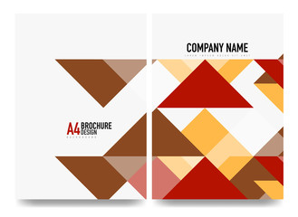 Business brochure cover layout, flyer a4 template