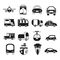 transportation and vehicle icons