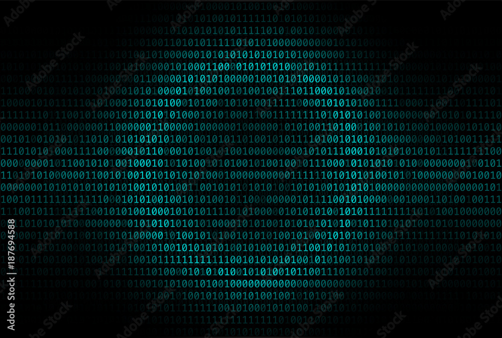 Poster binary code abstract background, digital communication code.