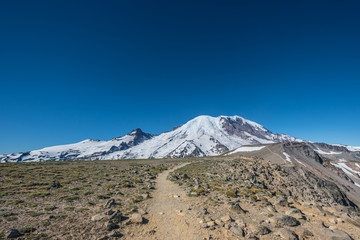 Burroughs Mountain Trail with Mount Rainier in Background