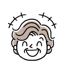 シニア女性：顔、表情