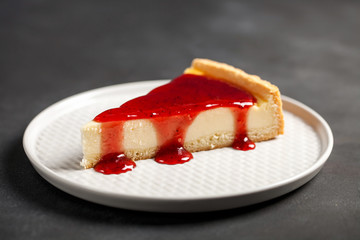 Homemade cheesecake with berries