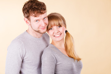 Obraz premium Young couple together hugging.