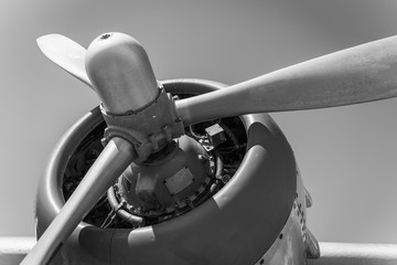 Closeup of Vintage Plane Propellers
