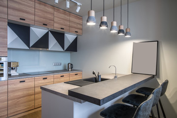Stylish kitchen in modern style