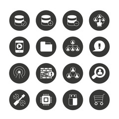 database and network icons