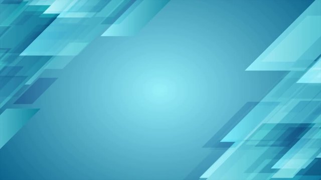 Blue geometric abstract tech motion design. Seamless looping. Video animation Ultra HD 4K 3840x2160