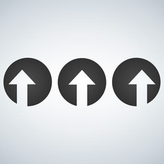 Up left and right arrows cut in circles.
