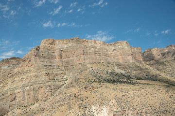Fototapeta na wymiar Canyon and mountain with blue sky
