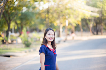 Fototapeta premium Asian women wear native dress and live in Thailand.