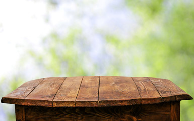 Empty wooden table background