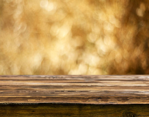 Empty wooden table background