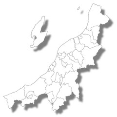 新潟　地図　白　アイコン