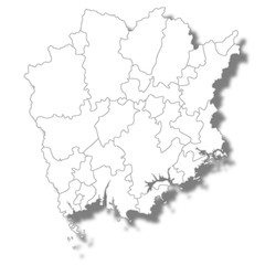 岡山　地図　白　アイコン