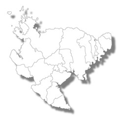佐賀　地図　白　アイコン
