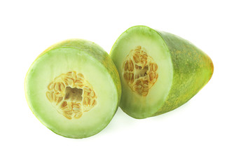 Yellow melon or Thai melon in white background