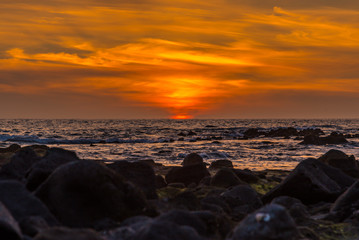 Obraz premium Orange Ocean Sunset