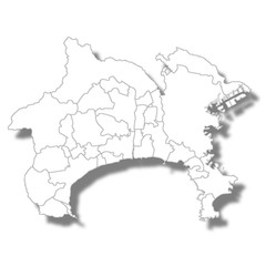 神奈川　地図　白　アイコン
