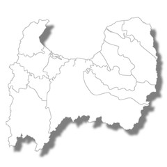 富山　地図　白　アイコン