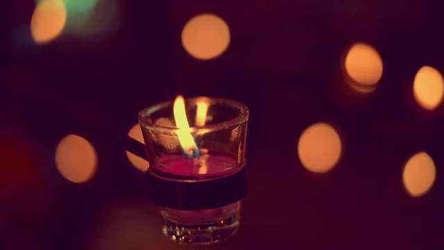 candle burning peacefully