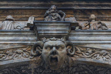 Decoration of the building in Bamberg, UNESCO Heritage old town in Germany