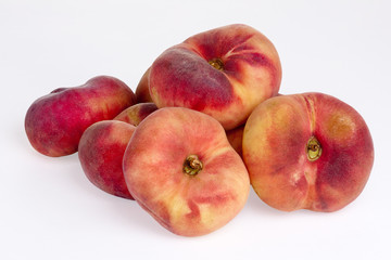 peaches on a white background