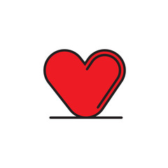 Love heart icon vector