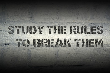 study the rules to