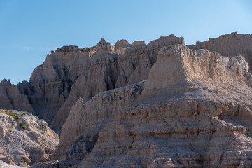 Landscape Photography of Eroded hills & mountains at Badlands National Park